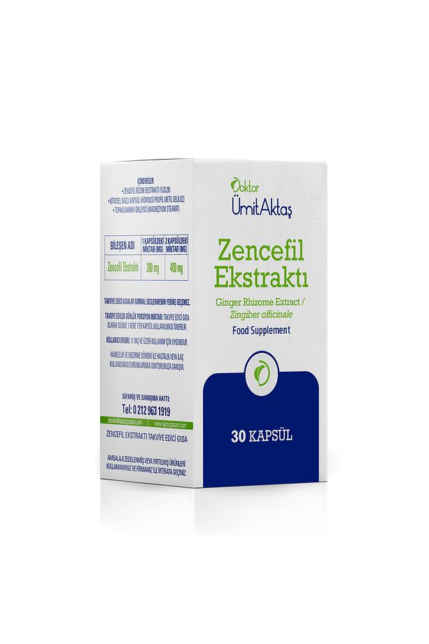 Zencefil Ekstraktı - Microenkapsüle 30 Bitkisel Kapsül - 3