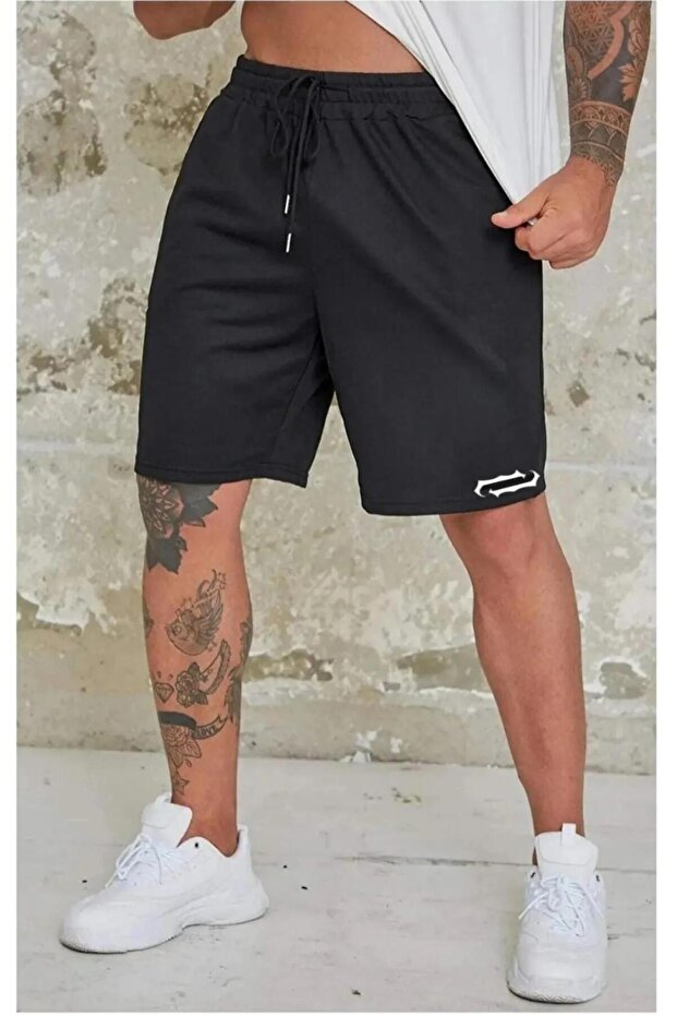 BASKILI UNİSEX ŞORT - 1