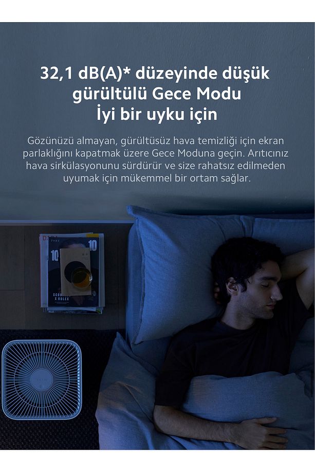 Hepa Filtreli, Oled Ekranlı 3 Ü 1 Arada Yüksek Kaliteli Akıllı Hava Temizleyici, 48m² - 2