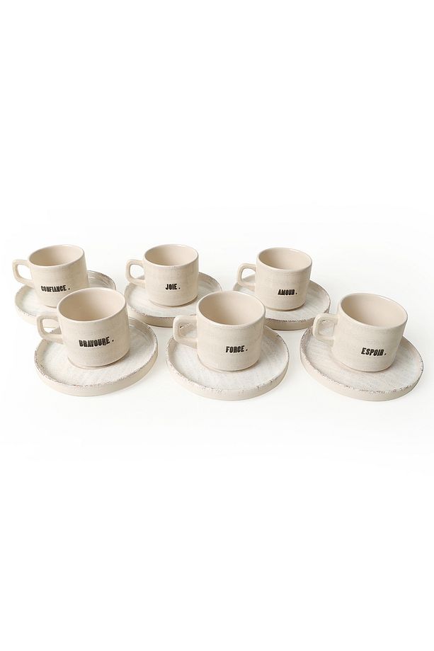 Deep Collection Mottolu Stackable Çay Takımı 12 Parça 6 Kişilik 22650-55 - 4