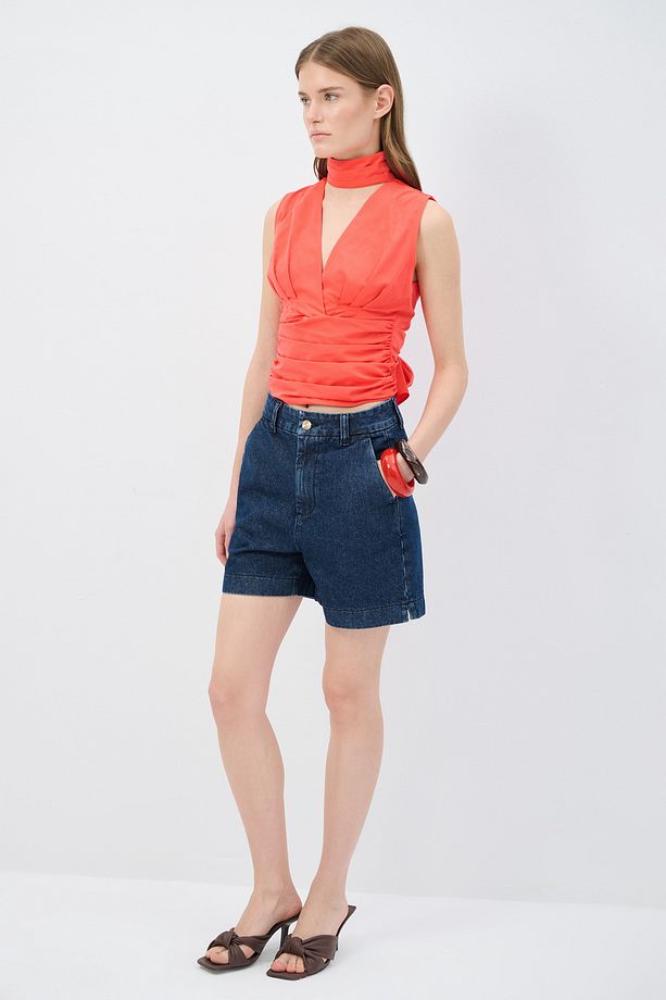Cepli Denim Şort - 3
