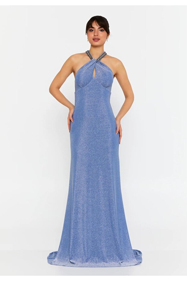 5962SİM SİMLİ ÖRME ABİYE ELBİSE - 1