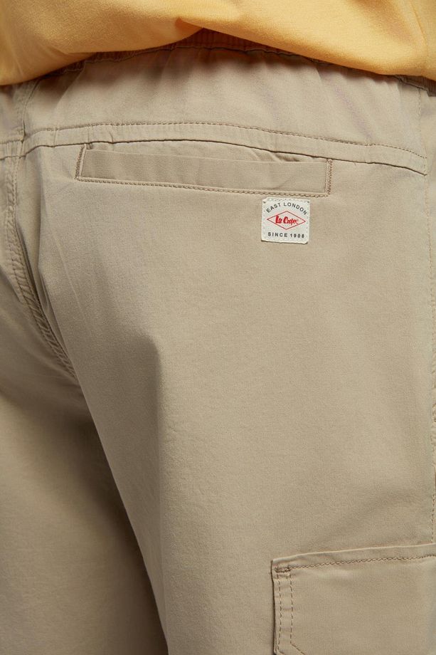 Jogger Cargo Erkek Dokuma Şort Bej - 4