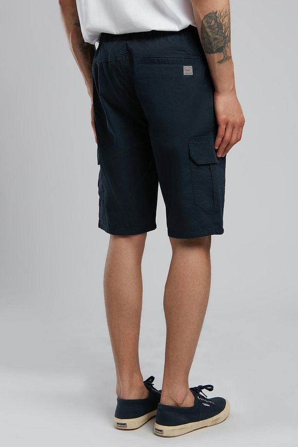Jogger Cargo Erkek Dokuma Şort Lacivert - 3