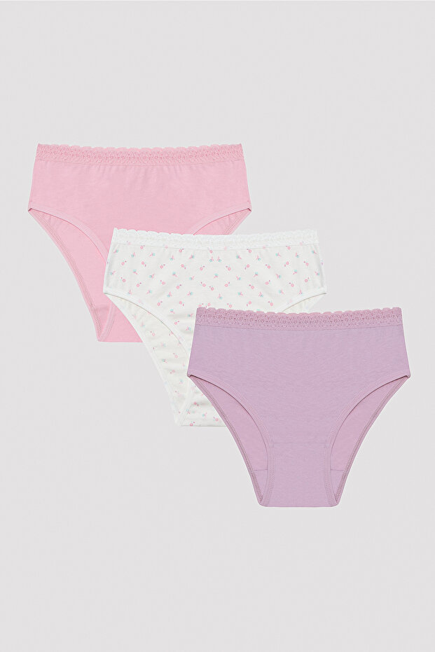Girl's Floral 3-Piece Slip Panties
