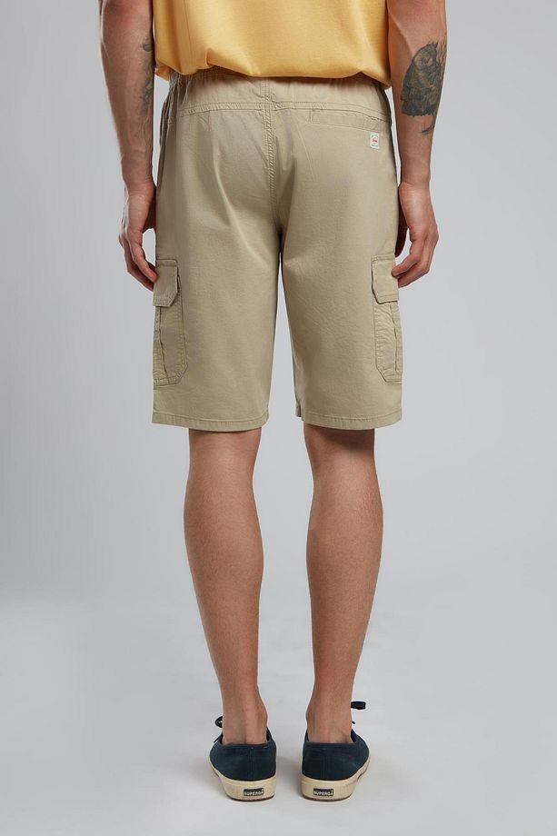 Jogger Cargo Erkek Dokuma Şort Bej - 3