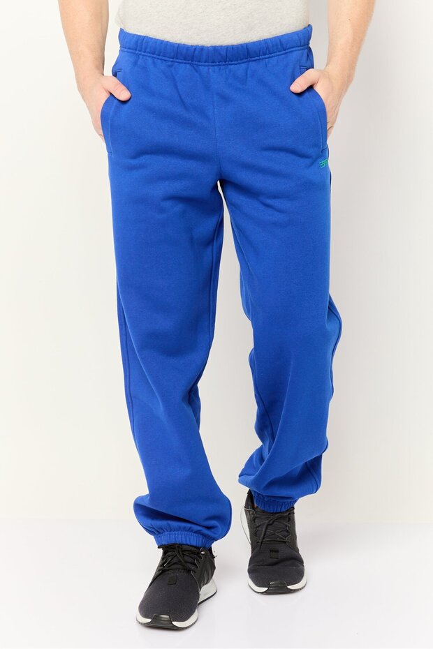 Men Regular Fit Brand Logo Sweatpants, Blue