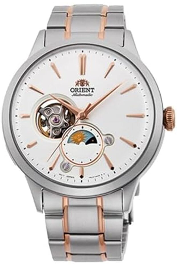 Sun & Moon RA-AS0101S10B Automatic Men's Watch White Dial, Two-Tone , 41.5mm, 30m