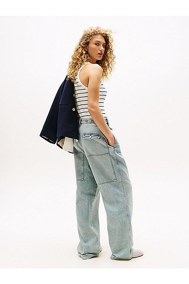 The Runway Collection Oversized Utility Jeans - 7