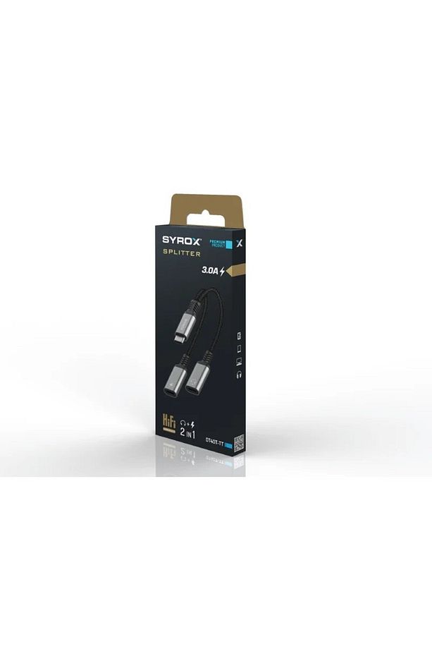 DT40T-TT 3.0A Type-C / Type-C / Type-C Dönüştürücü Kulaklık Şarj Dönüştürücü Hasır Kablolu - 4