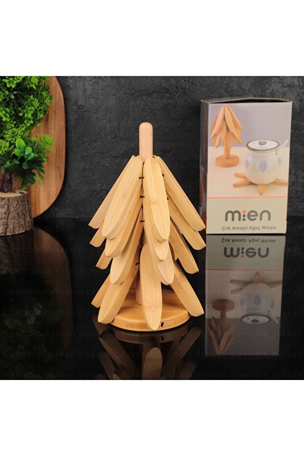 pintarest الخيزران 4 قطعة ترايبود قابلة للطي مع حامل - 1