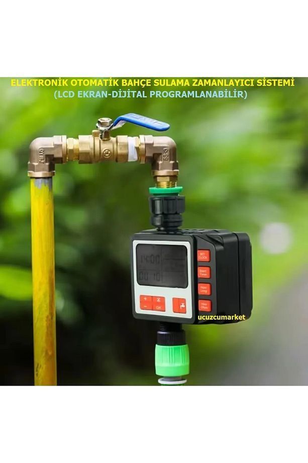 Otomatik Sulama Saati Zamanlayıcı Bahçe Sulama Elektronik Sistemi Lcd Ekran-Dijital Programlanabilir - 1