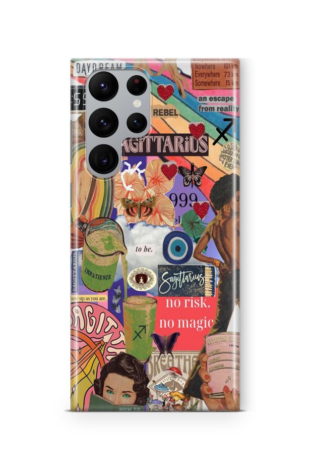 Samsung Galaxy S23 Ultra Compatible Sagittarius Design Printed Transparent Case