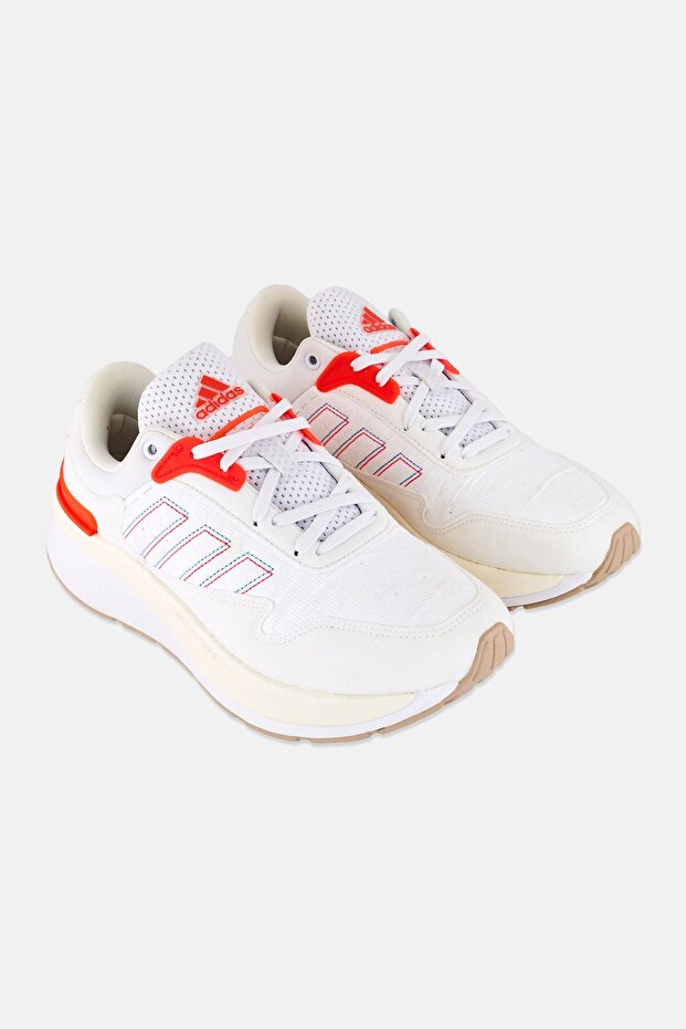 Men Znchill Lace Up Running Shoes, White