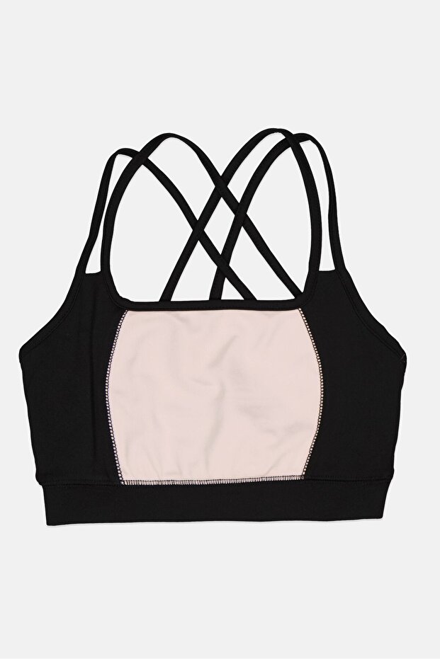 Women Non Padded Bra Let, Black/Pink