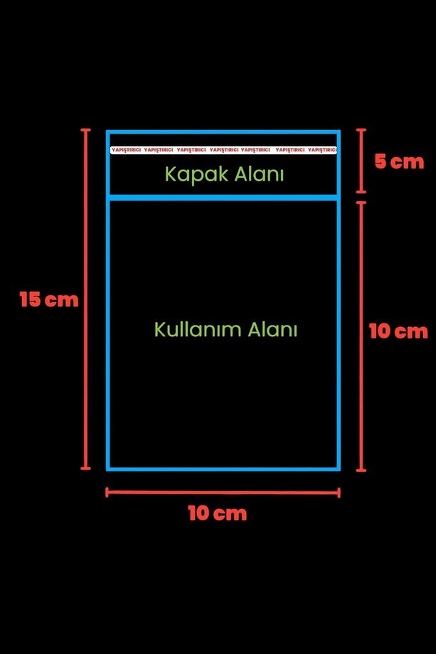 Canavar Desenli Sevimli Eğlenceli Bantlı Poşetler 100 adet şeffaf OPP karışık renkler 10x10+5 cm - 7