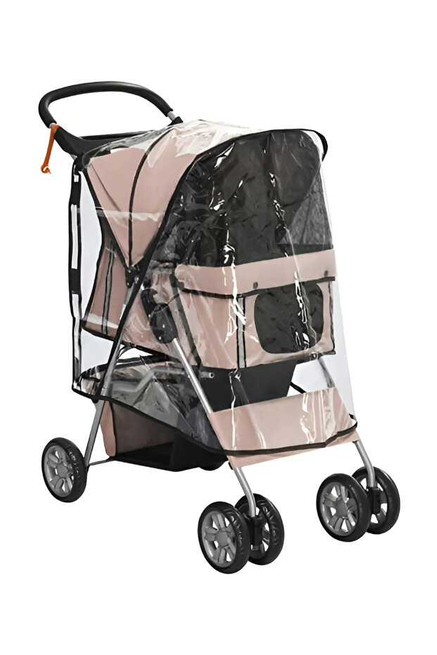 Luxury Baby Stroller Raincoat Transparent Cat Dog Raincoat