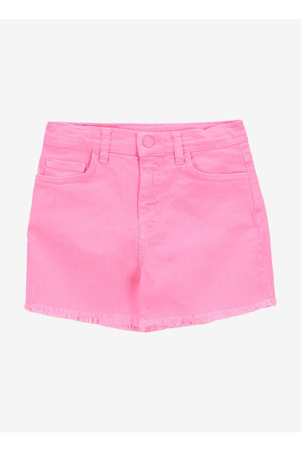 Yüksek Bel Standart Pembe Kız Çocuk Denim Şort BRB5SG-SRT6008 - 3