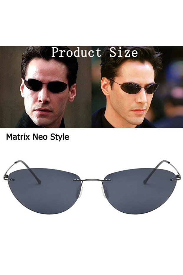 black black Upgrade Cool Matrix Smith Style Polarized Sunglasses Ultralight Rimless Men Driving Desi