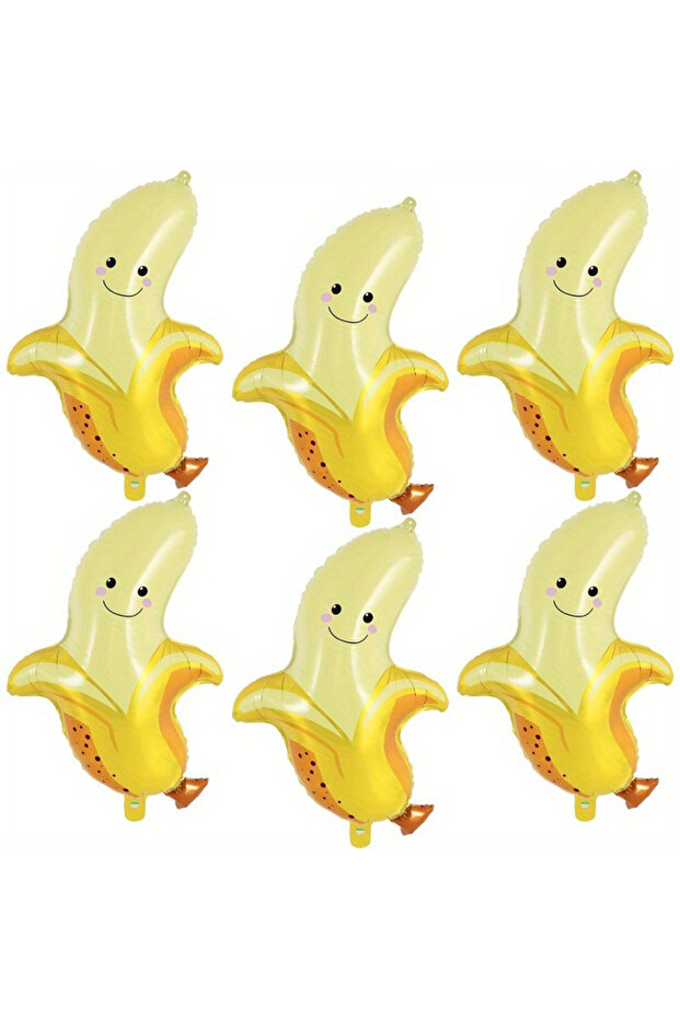 Other 6pcs 6Pcs Banana Foil Balloons arge Cute Fruit Foil Balloons for Fruit Banana Themed Party Dec
