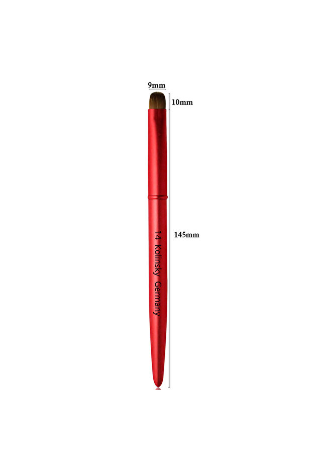 Red 14 Premium French Nail Art Brush With Elegant Handle - Perfect For Acrylic & Uv Gel Manicures, O