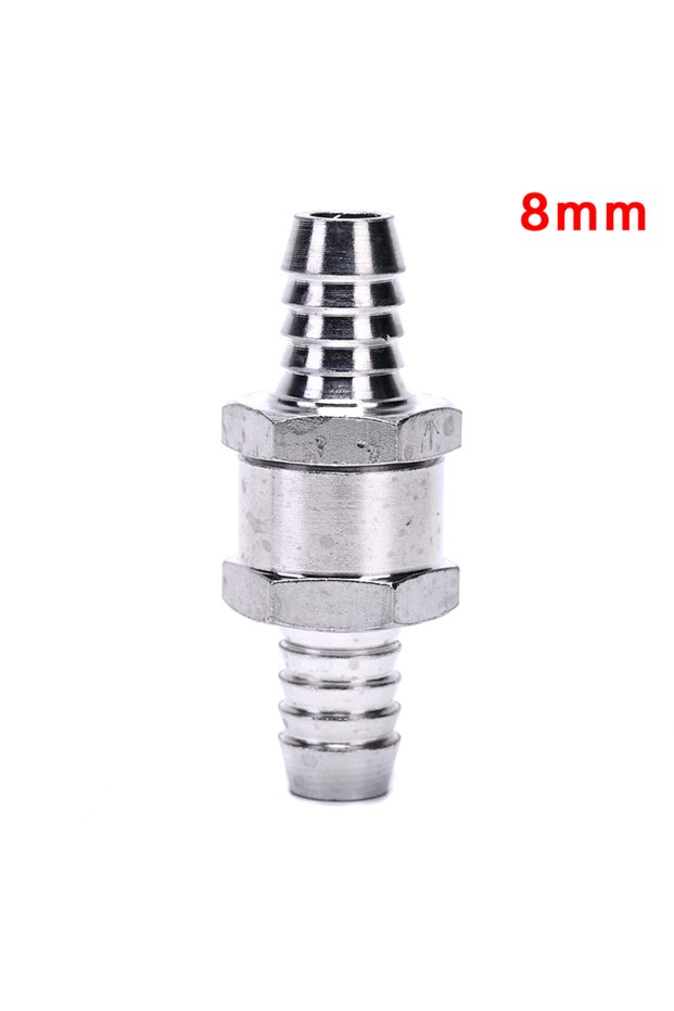 8mm One Way 6/8/10/12mm 4 Size Aluminium Alloy Fuel Non Return Check Valve One Way Fit Carburettor