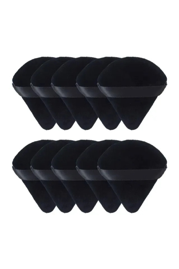 10pcs black 2/5/10/20Pcs Triangle Velvet Powder Puff Pizza Flours Mini Face Makeup sponge Cosmetics