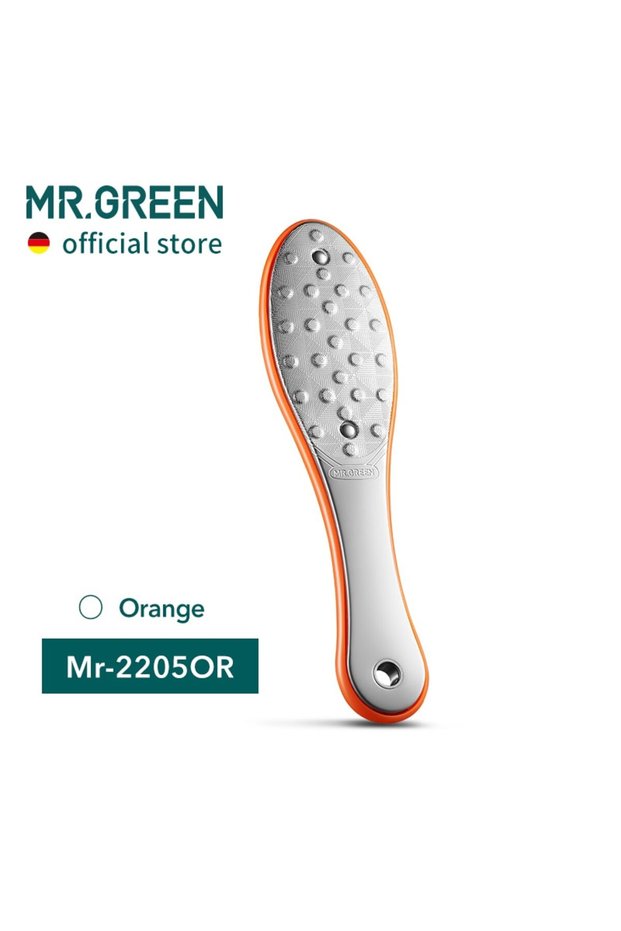 MR.GREEN Orange MR.GREEN Double Sided Foot File Pedicure Foot Care Tools Dead Skin Callus Remover St