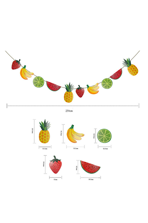 1set 1set Fresh Summer Glitter Fruit Theme Party Banner For Pineapple Watermelon Bunting for Birthda