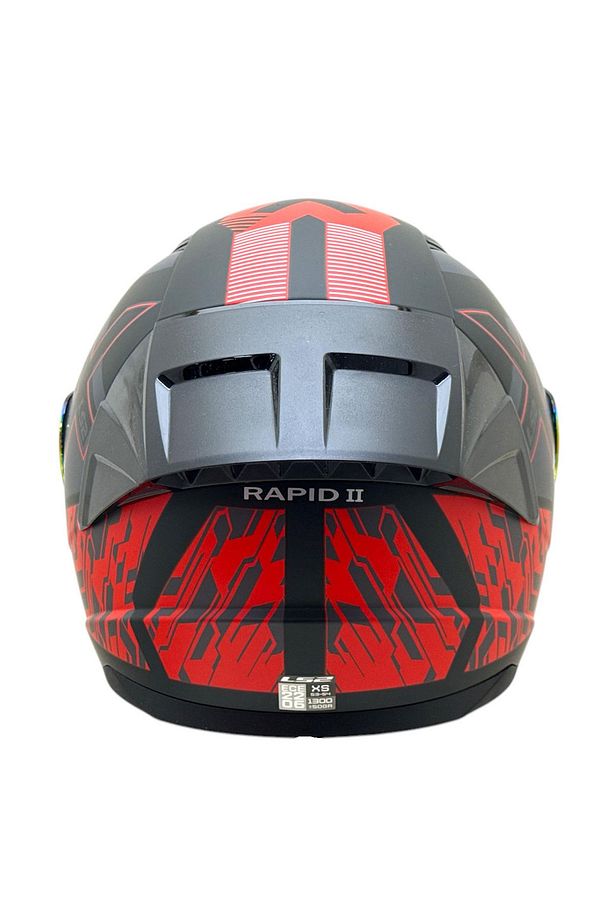 RAPID 2 XTREET MAT SİYAH-KIRMIZI KASK FULL SET - 5