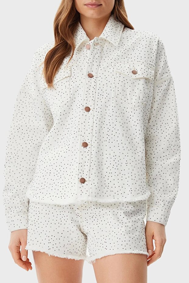 سترة نسائية بيضاء من WESTERN SHACKET طراز W5GN90D5N91-GWBL