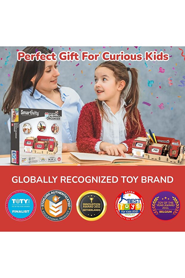 Infinity Calendar Organizer Stem Diy Fun Toy, Best Gift For Boys & Girls Age 8-14 - 4