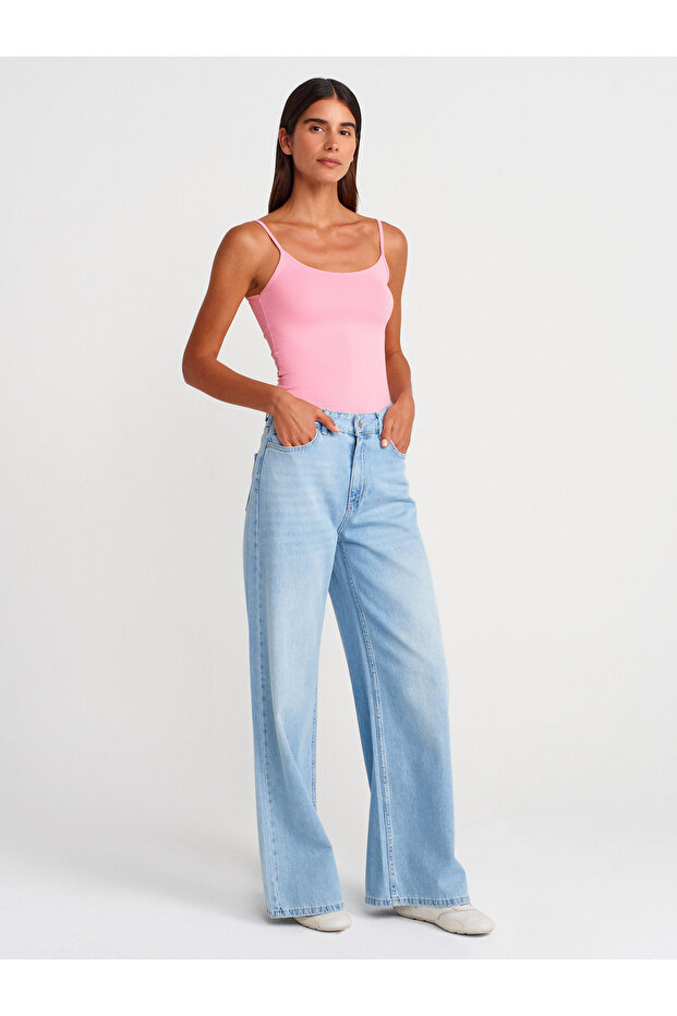 20901 حزام رفيع من مادة البولياميد باللون الوردي - 4