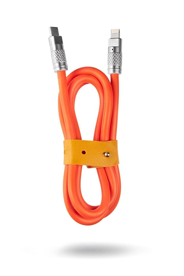 6a Tta-1 Type-c To Apple Ios Lightning Sıvı Silikon Data Hızlı Şarj Kablosu - Bakır Döşeme - 2