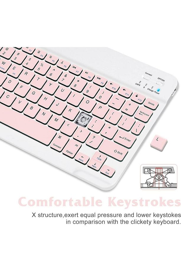 Bl30 Bluetooth 10 Inç Ios Windows Android Uyumlu Kablosuz Klavye - Türkçe - Şarjlı-sessiz M - 8