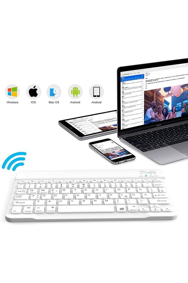 Bl30 Bluetooth 10 Inç Ios Windows Android Uyumlu Kablosuz Klavye - Türkçe - Şarjlı - Sessiz - 5