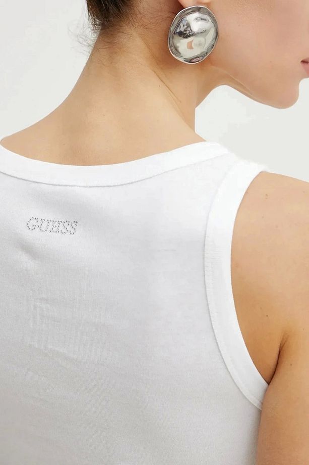 ALEXIA SEQUINS TANK TOP Kadın Beyaz Atlet W5GP06KCS10-G011 - 4