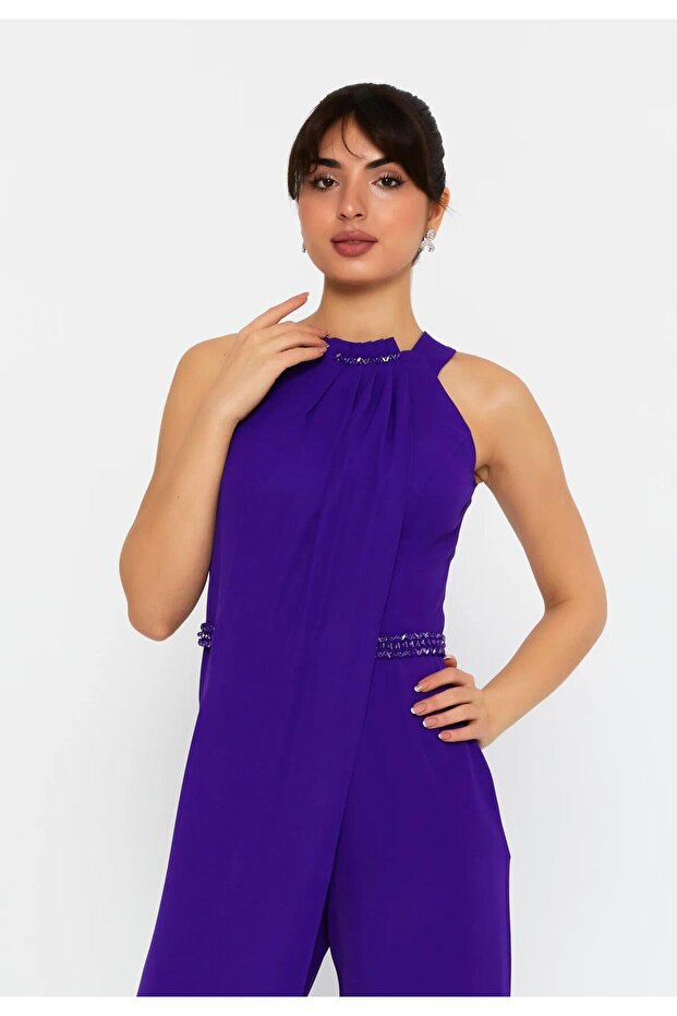 5949CRP KREP TULUM ELBİSE - 3