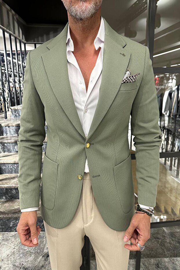 Yarim Astar Örme Ceket - 6