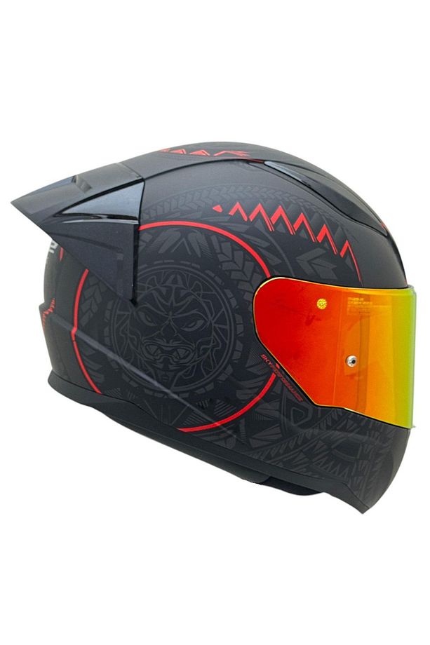 RAPID 2 TAKAROA MAT SİYAH-KIRMIZI KASK FULL SET - 3