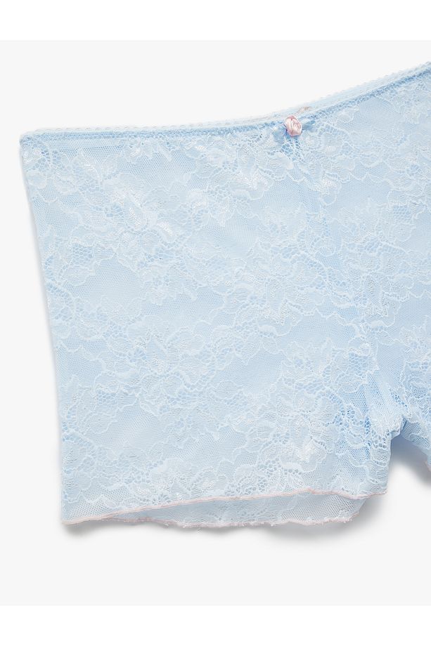 Dantelli Mini Şort Pijama Altı - 3