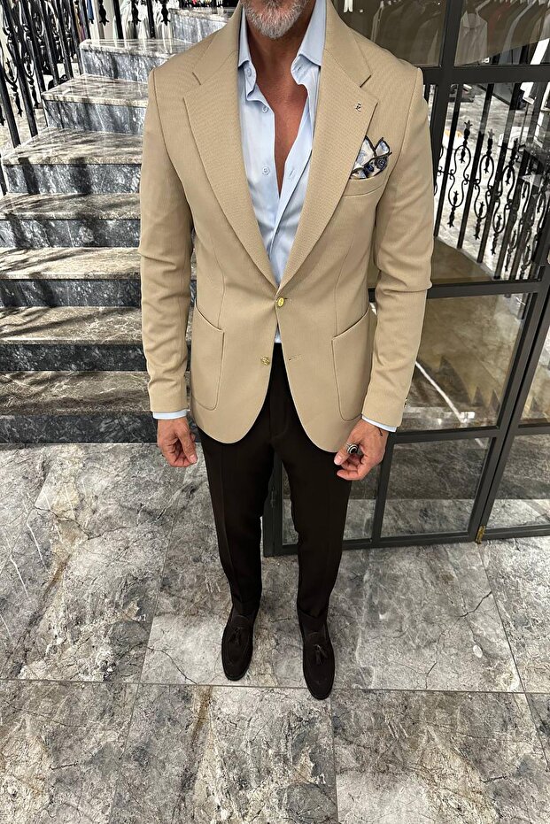 YARIM ASTAR ÖRME CEKET - 5