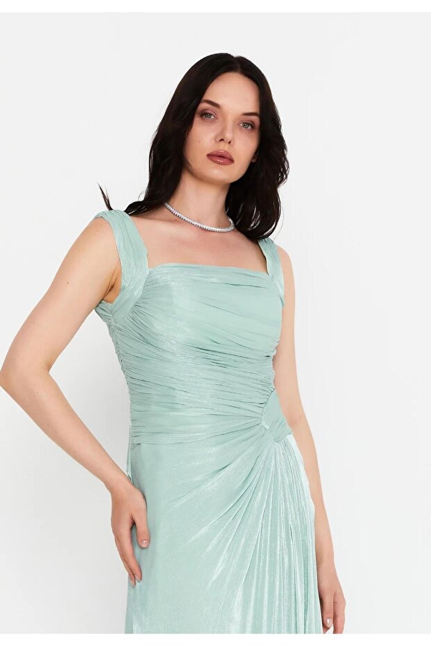 6053ŞİF ŞİFON ELBİSE - 4