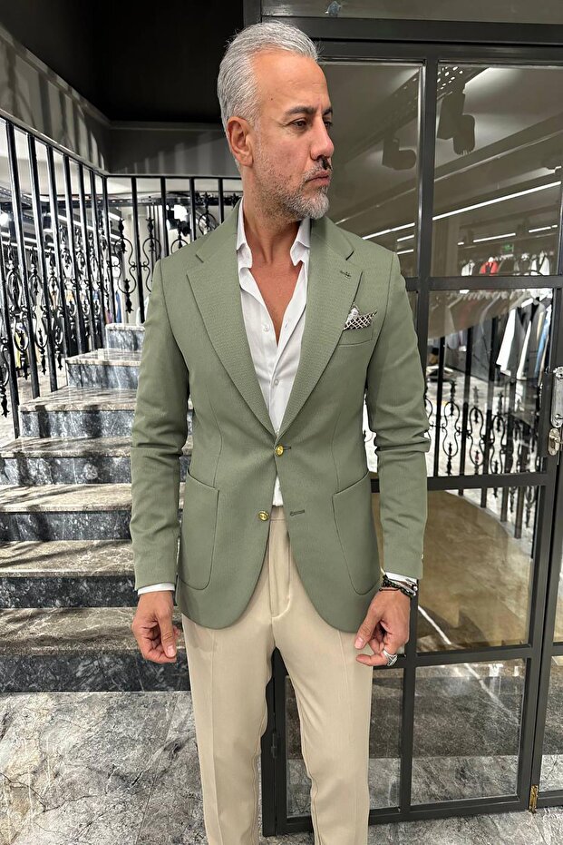 Yarim Astar Örme Ceket - 1