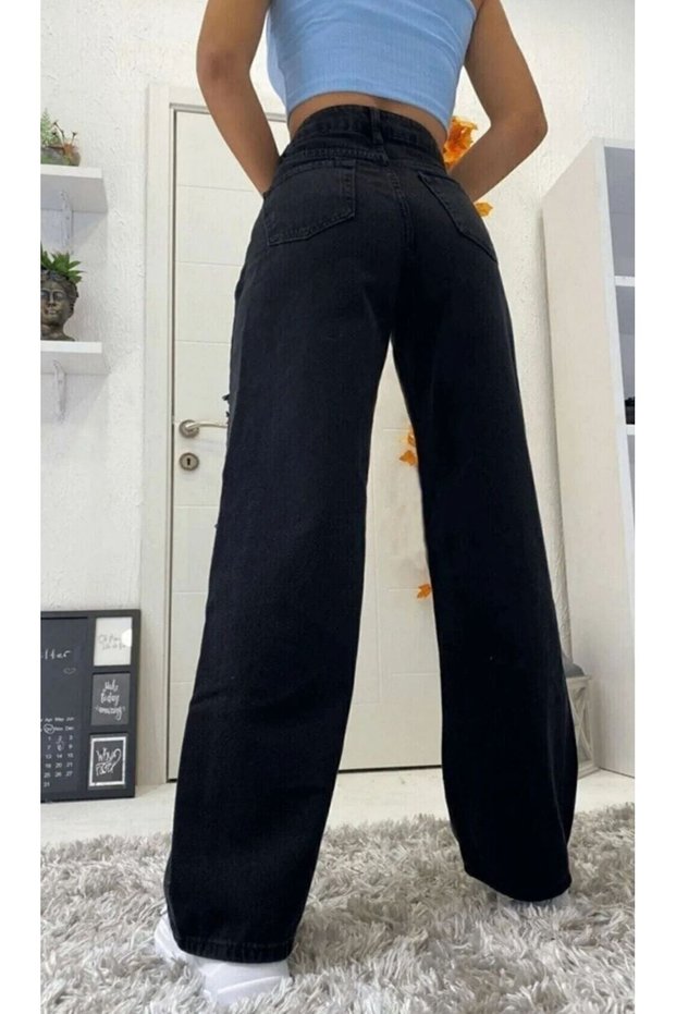 Black Palazzo High Waist Wide Leg Women's Pants Loose Leg