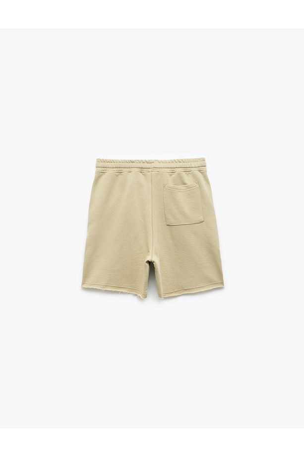 Regular Fit Cepli Mini Beli Bağcıklı Şort - 4