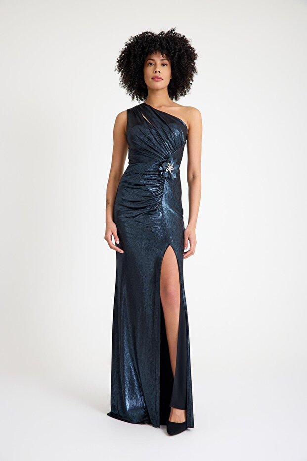 6005SIM ÖRME SIVAMA LAME ELBİSE - 1