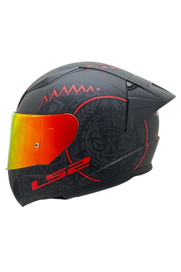 RAPID 2 TAKAROA MAT SİYAH-KIRMIZI KASK FULL SET - 1