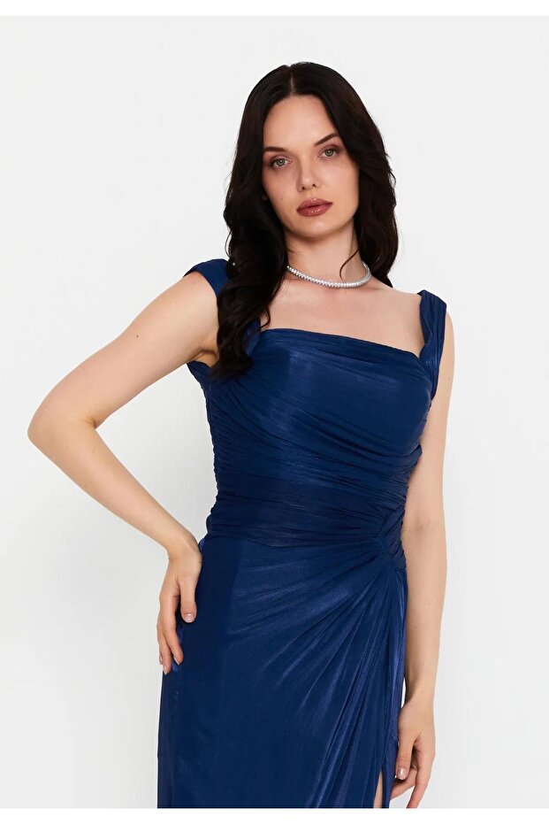 6053ŞİF ŞİFON ELBİSE - 2