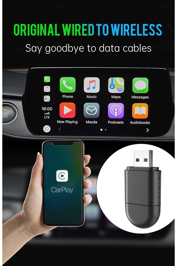 Cp-06 Kablosuz Carplay, Araç Içi Usb Ve Type-c Desteği, Tüm Cihazlar Için Auto Ve Carplay Adaptörü - 2